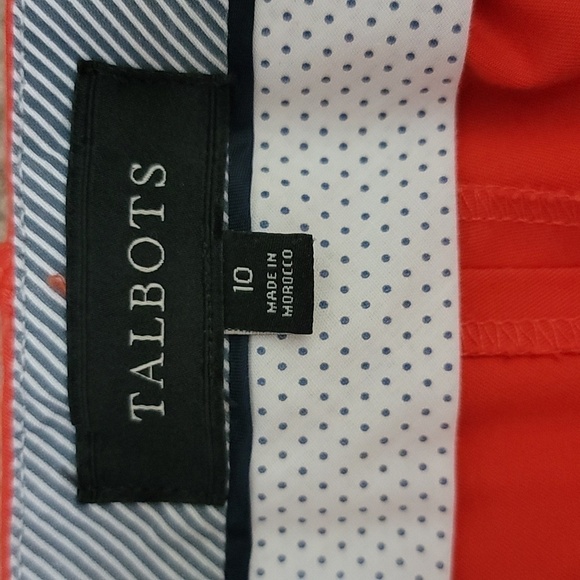 Talbots | Signature Red-Orange Cropped Straight Leg Pants Size 10 - Picture 4 of 6